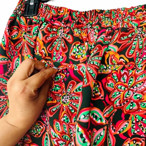 ⭐J.Crew Jamie Womens Floral Tropical Novelty Print Casual Formal Pants Sz 4 New - Picture 9 of 9
